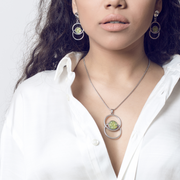 Peridot pendant set
